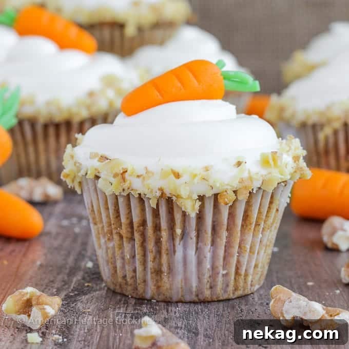 These are the moistest, most delicious Carrot Cake Cupcakes | A recipe I learned in culinary school that my husband said were the best ever!