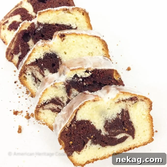 Marble Pound Cake Slices from Culinary School