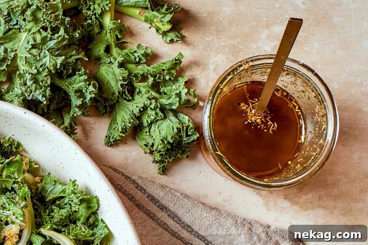Zesty Homemade Italian Dressing 4 Homemade Italian salad dressing in a jar, ready to pour over crisp greens.