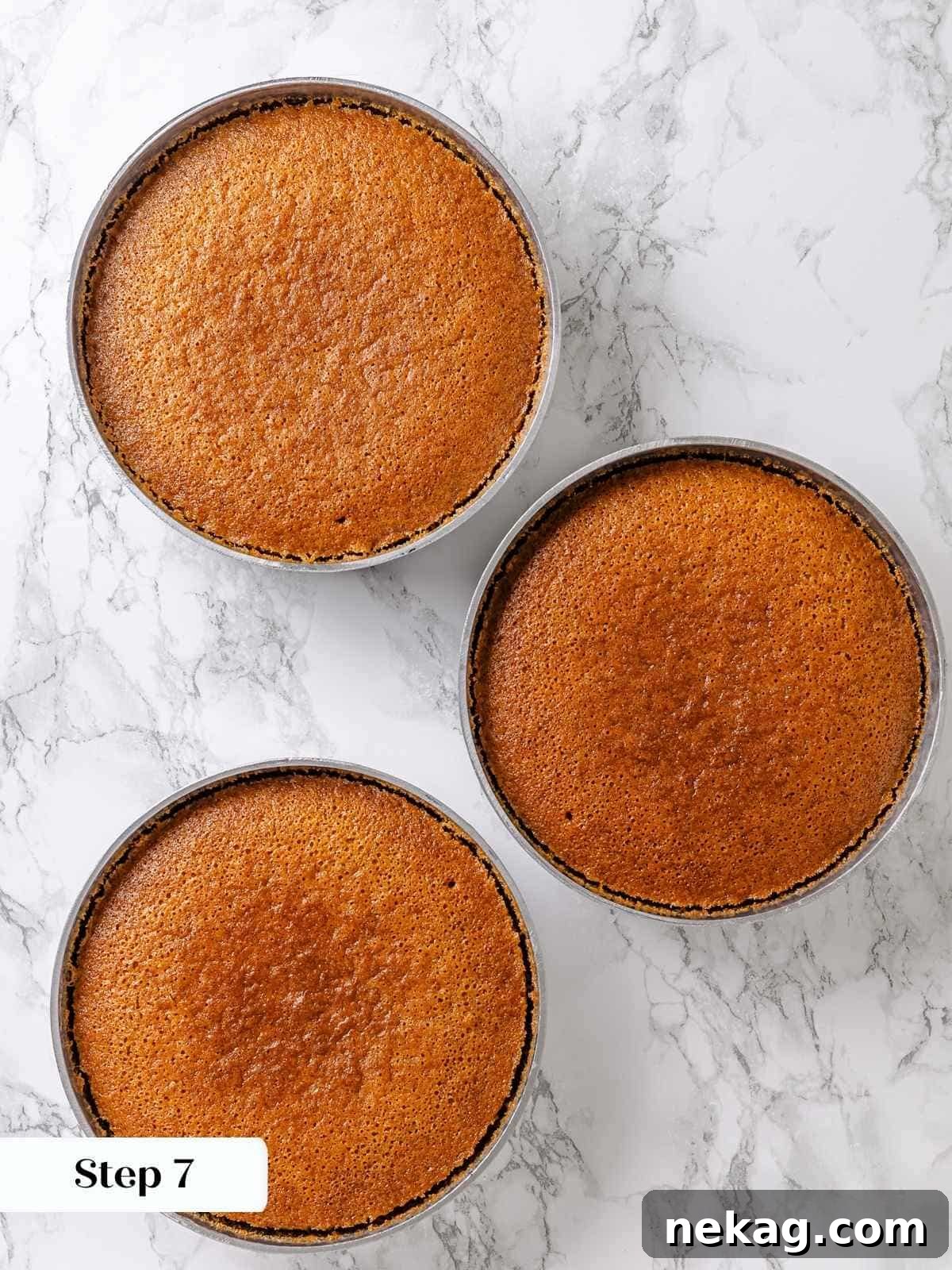 Golden Maple Delight 11 Golden-brown maple cake layers baked perfectly in round pans, cooling on a wire rack before frosting.