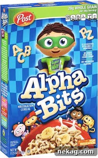 A happy child enjoying a bowl of Alpha-Bits cereal, a great choice for healthy snacking.