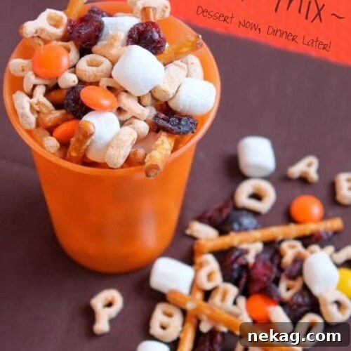 A colorful and delicious ABC Fall Snack Mix