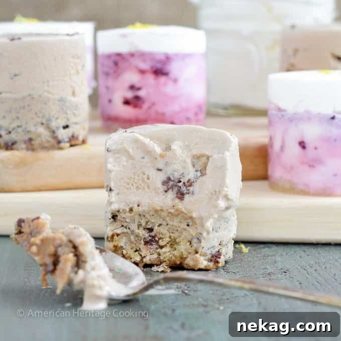 Close-up of a perfectly constructed Ice Cream Cookie Stack showing the rich layers of ice cream and cookie.