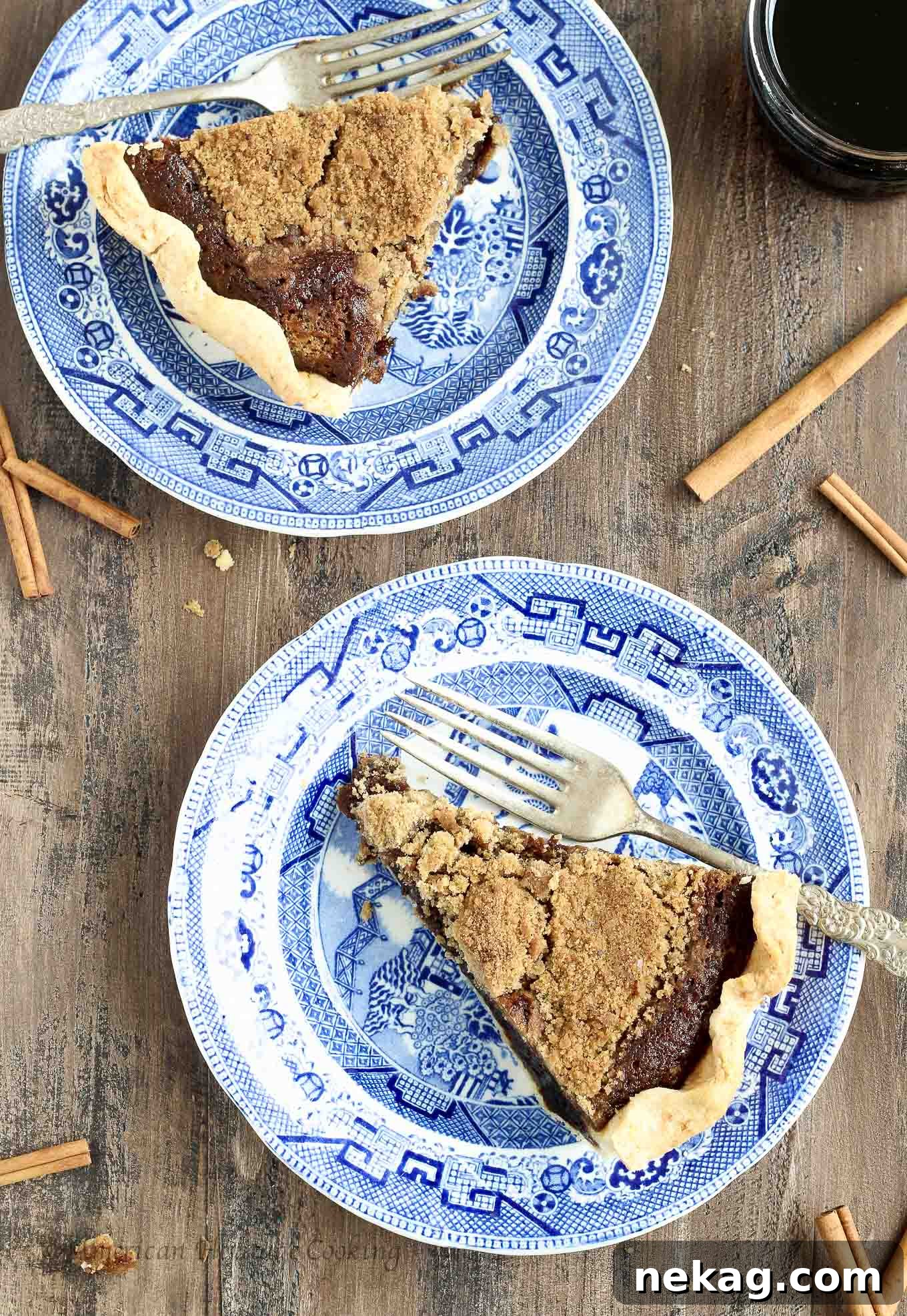 Old-Fashioned Molasses Crumble 5 A beautifully presented slice of Shoofly Pie, highlighting the crumbly top and gooey filling.