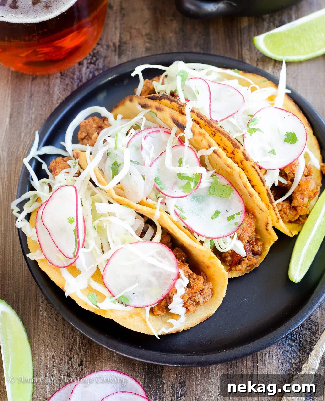 Smoky Chorizo Tacos with Chipotle Kick 3 Close-up of freshly prepared Chipotle Chorizo Tacos with vibrant toppings and fresh sweet potato tortillas.