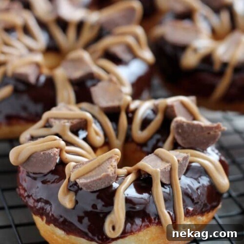 Chocolate Peanut Butter Cup Donuts