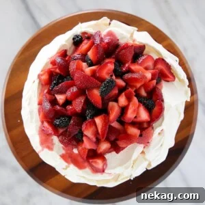 The best pavlova dessert with lemon curd fresh fruit