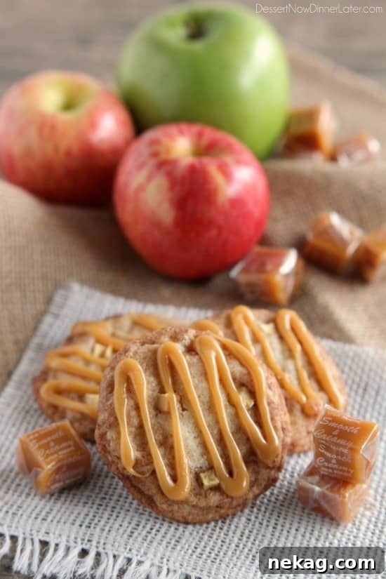 Spiced Caramel Apple Snickerdoodles 2 Delicious Caramel Apple Snickerdoodles, freshly baked and ready to eat, capturing the essence of fall.