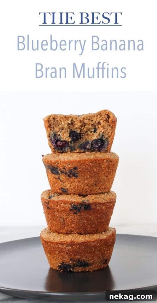 Protein-Powered Banana Muffins 14 These Blueberry Banana Bran Muffins are packed with protein, fiber and fruit! The perfect breakfast or snack on the go!