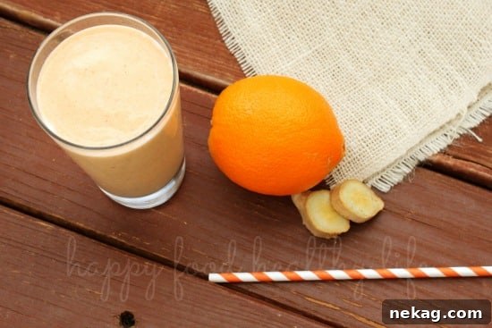 Vibrant Ginger Orange Smoothie