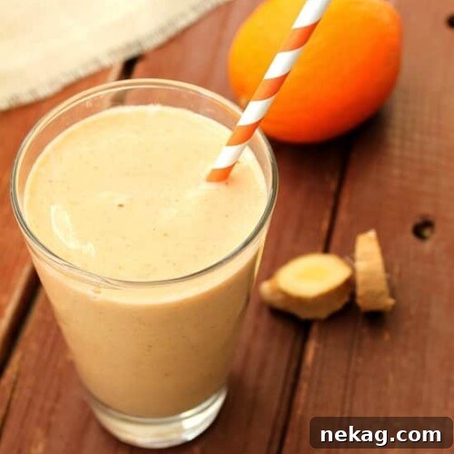 Ginger Orange Smoothie in a glass