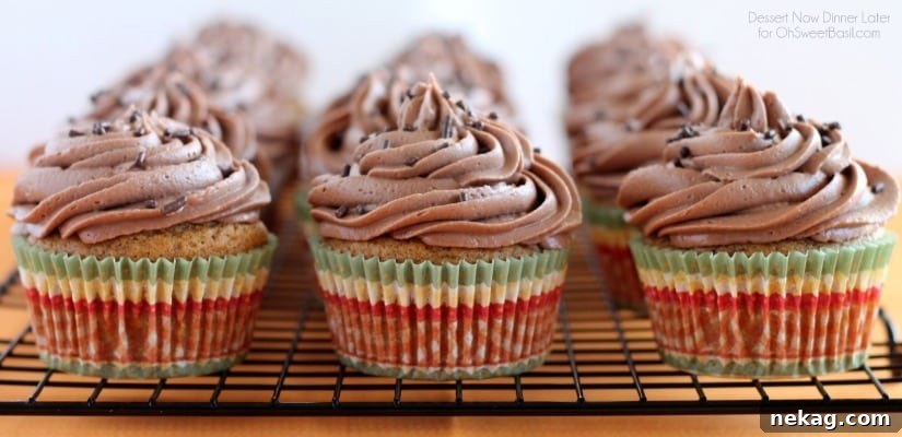 Pumpkin Patch Perfection with Nutella Cloud Frosting 5 Close-up of a Pumpkin Cupcake with smooth Nutella Frosting