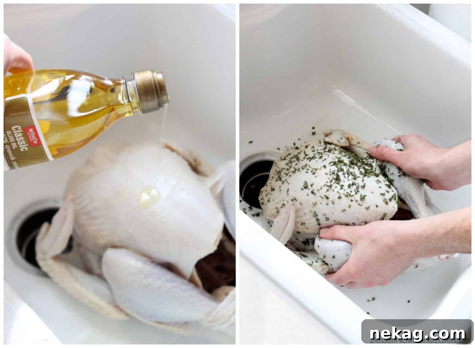 Our favorite Apple and Herb Turkey Brine with step-by-step photos on how to brine and cook a turkey to juicy perfection! From DessertNowDinnerLater.com