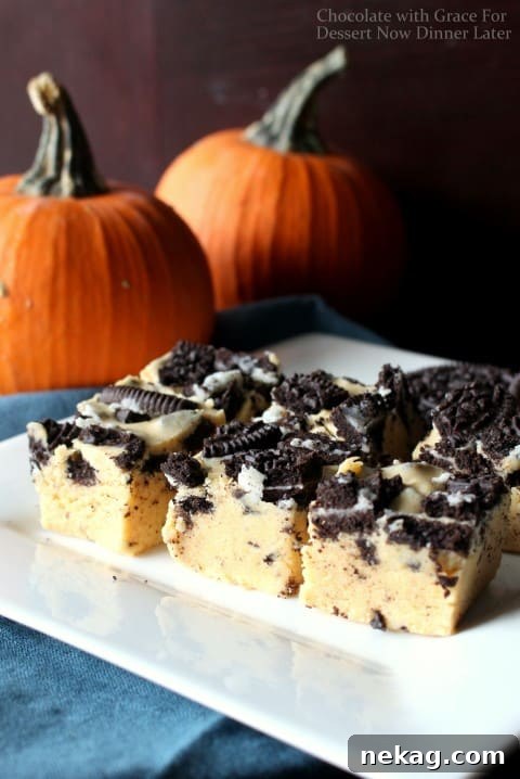 Spiced Cookie Crumble Squares 6 Pumpkin Oreo Fudge - A quick and easy fudge recipe. No candy thermometer required!