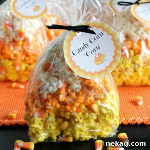 Candy Corn's Corn Identity 5 Candy Corn Popcorn ready to be served