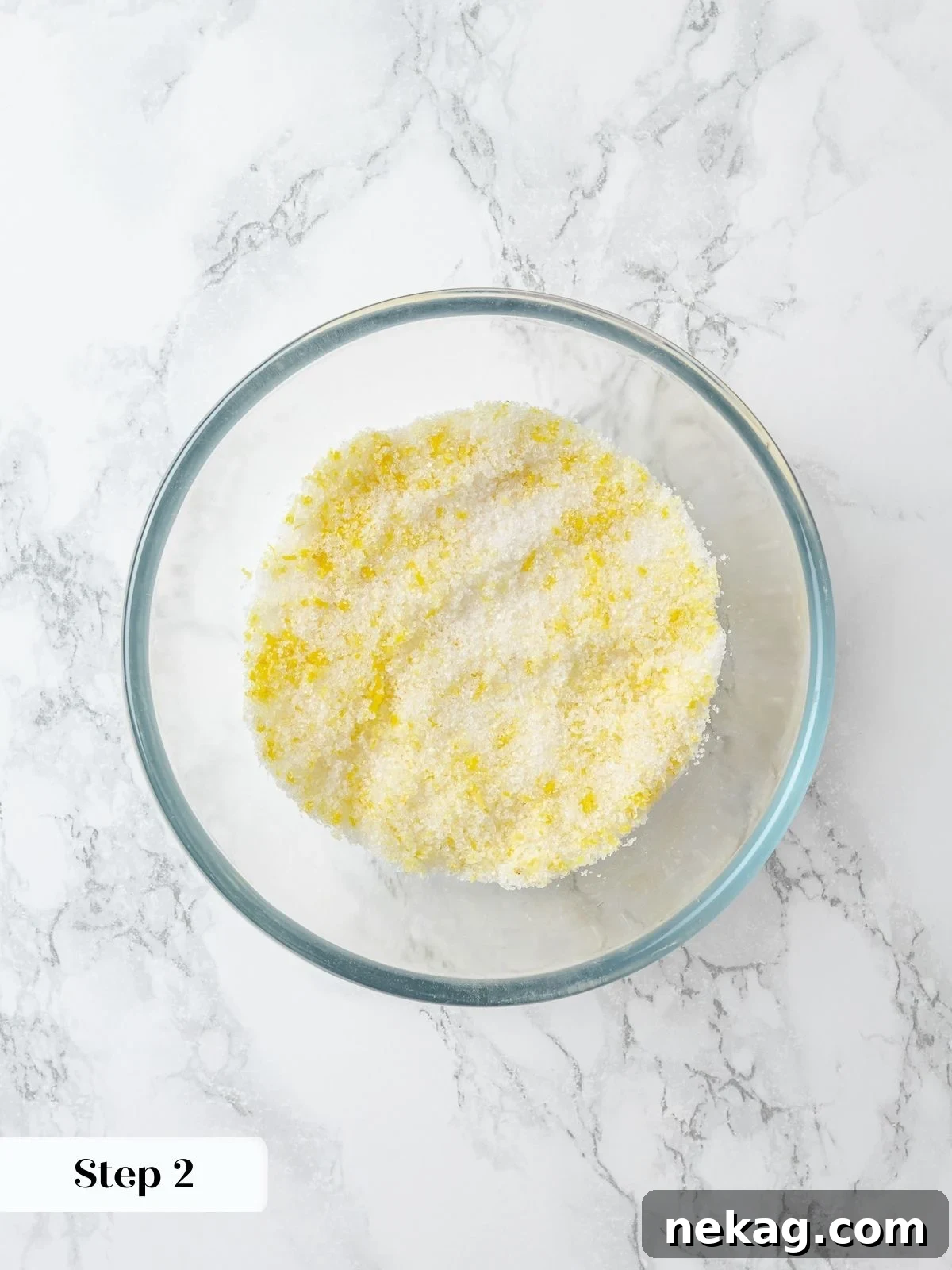 Zesty Lemon Delight Cake 6 Granulated sugar mixed with fresh lemon zest to release fragrant citrus oils.