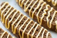 Chocolate Biscotti with Peanut Butter Cream Cheese Glaze Recipe
