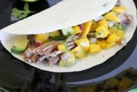 Crockpot Jerk Pork Tacos with Avocado and Mango Salsa