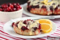 Cranberry Orange Pull-Apart Rolls with Glazed Upside-Down Topping