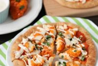 Buffalo Chicken Flatbread Pizza Recipe — Spicy Tangy Oven-Baked Snack