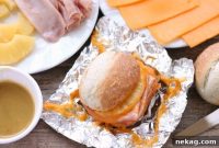 Campfire Ham and Pineapple Sandwiches with Gooey Cheese