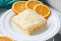 Orange-Scented Blondies with Dark Chocolate Chunks
