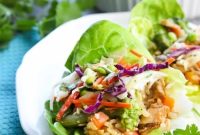 Teriyaki Chicken Wraps with Crunchy Asian Slaw