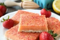 Strawberry Lemonade Dessert Bars — Tangy Summer Slice