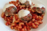Chicken Parmesan Meatballs with Tender Noodles