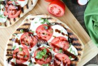 Grilled Caprese Flatbread with Fresh Mozzarella and Basil