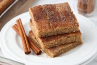 Chewy Cinnamon Bars with Brown Sugar Glaze