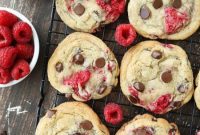 Raspberry Chocolate Chip Cookies Recipe with Video Tutorial