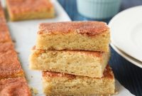 Chewy Snickerdoodle Bars with Cinnamon Sugar Crust