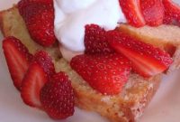 Strawberry Sour Cream Pound Cake with Whipped Cream