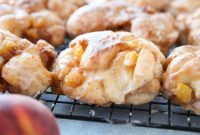 Peach Fritter Donut Recipe: Homemade Glazed Peach Donuts