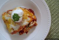 Chicken Enchilada Lasagna Recipe — Cheesy Layered Mexican Casserole