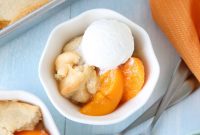 Homemade Peach Cobbler with Golden Biscuit Topping