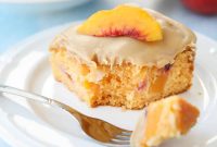 Brown Sugar Frosted Peach Cake Recipe for Summer Gatherings