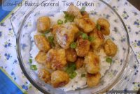 Baked General Tso’s Chicken with Less Fat and Crispy Sauce