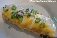 Creamy White Chicken Enchiladas with Melted Cheese Recipe