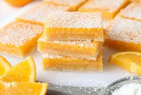 Chewy Orange Dessert Bars with Zesty Citrus Glaze
