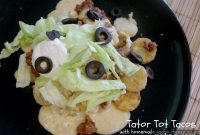 Tater Tot Tacos with Homemade Nacho Cheese Sauce