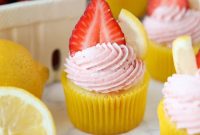 Strawberry Lemonade Cupcakes Recipe — Fresh Citrus Strawberry Cupcakes