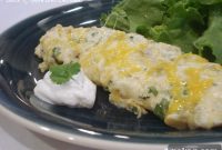 Cheesy Green Chili Enchiladas with Roasted Hatch Chiles