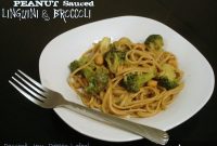 Linguine with Peanut Sauce and Broccoli Bowl