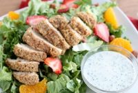 Almond-Crusted Chicken Salad with Creamy Poppy Seed Dressing