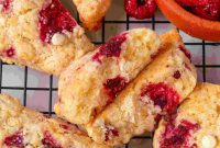 Raspberry and White Chocolate Scones — Flaky Raspberry Scones