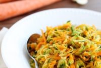 Crispy Zucchini and Carrot Hash with Garlic and Herbs