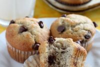 Banana Chocolate Chip Muffins Recipe — Moist Banana Muffins with Chocolate Chips