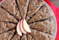 Brown Sugar Apple Scones with Sticky Glaze